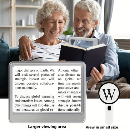 5x Large Mirror Reading Handheld Magnifier HD Acrylic Lenses